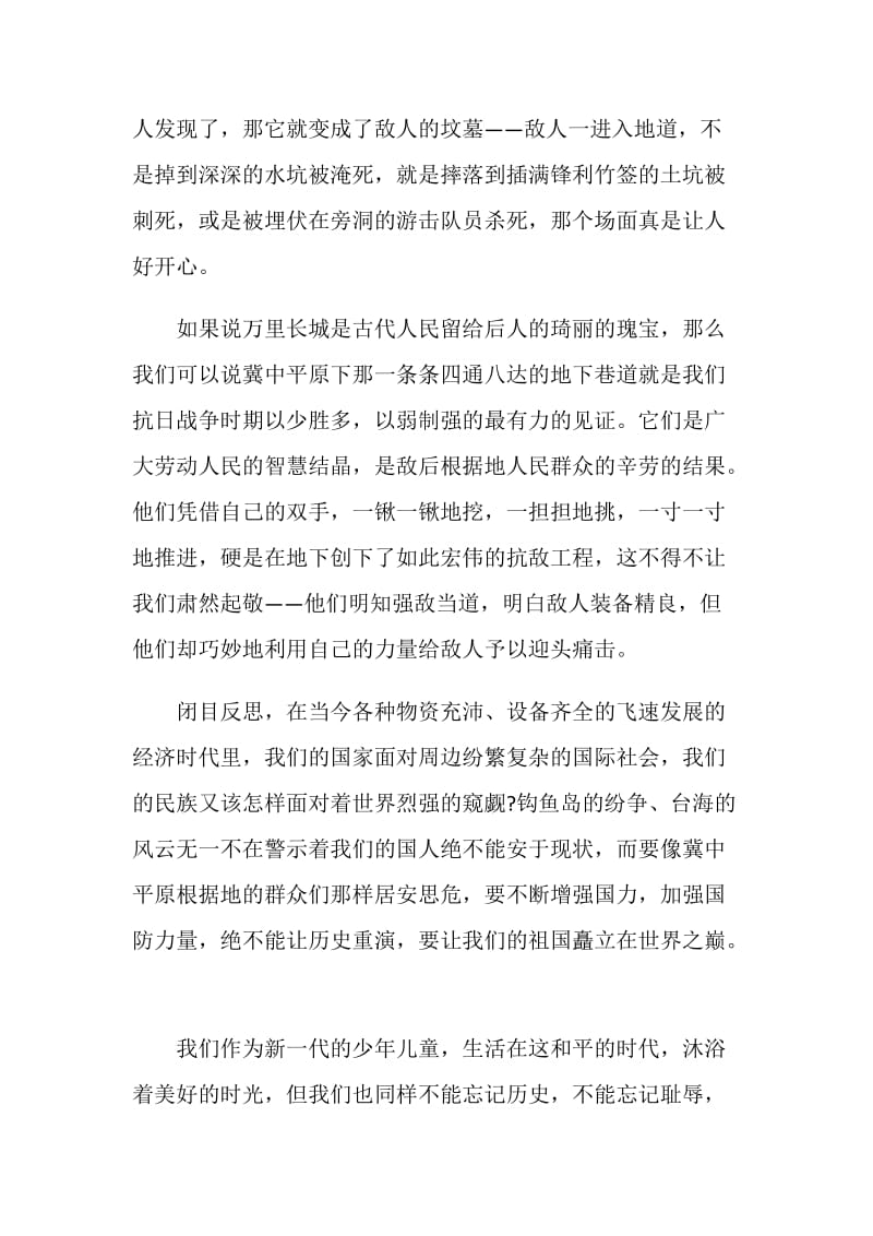 地道战观后感优秀影评600字.doc_第2页