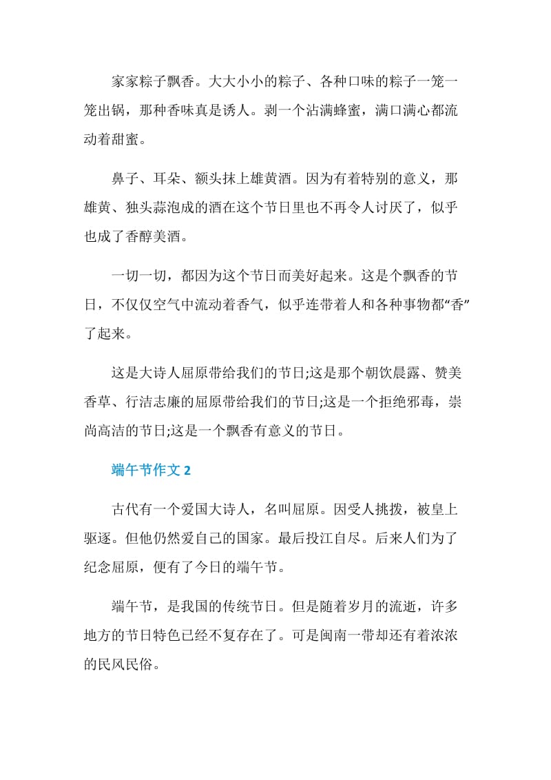 端午节作文中考优秀作文600字.doc_第2页