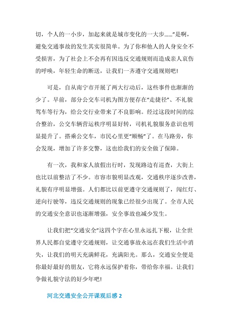 河北交通安全公开课观后感范文5篇.doc_第2页