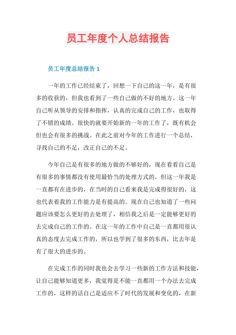 员工年度个人总结报告.doc_第1页