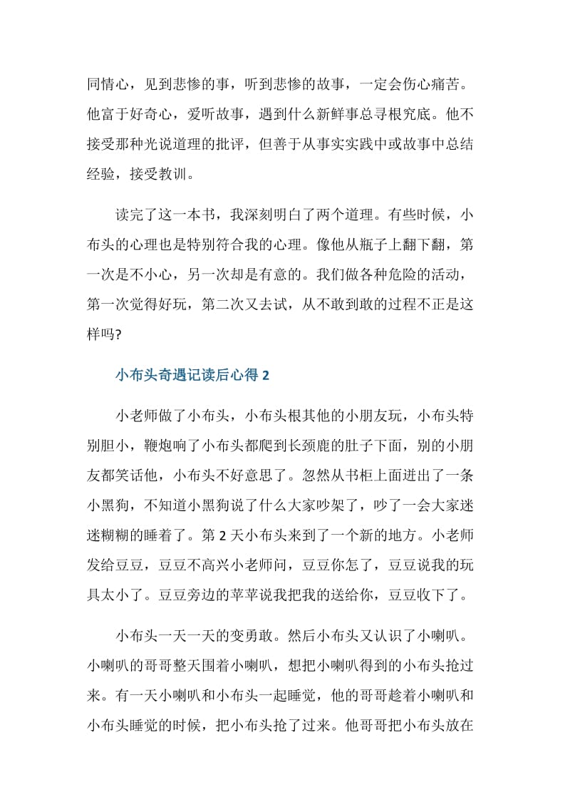 小布头奇遇记的读书心得总结.doc_第2页