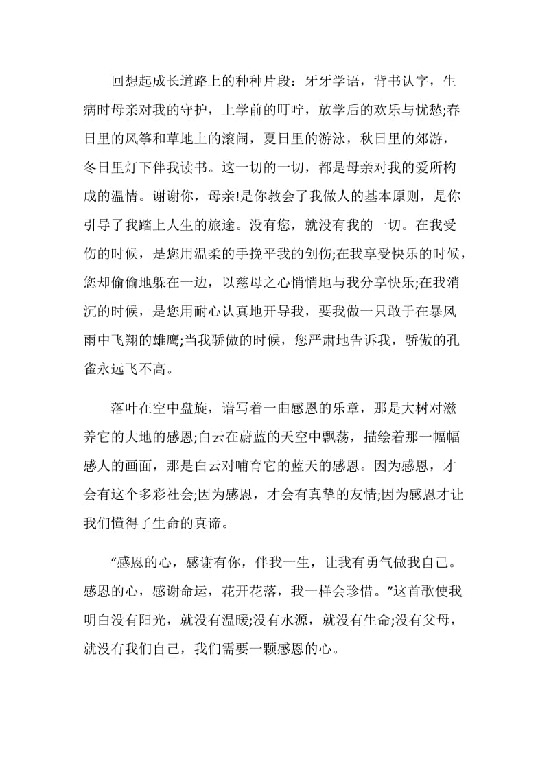 15分钟演讲稿关于母亲精选600字.doc_第2页