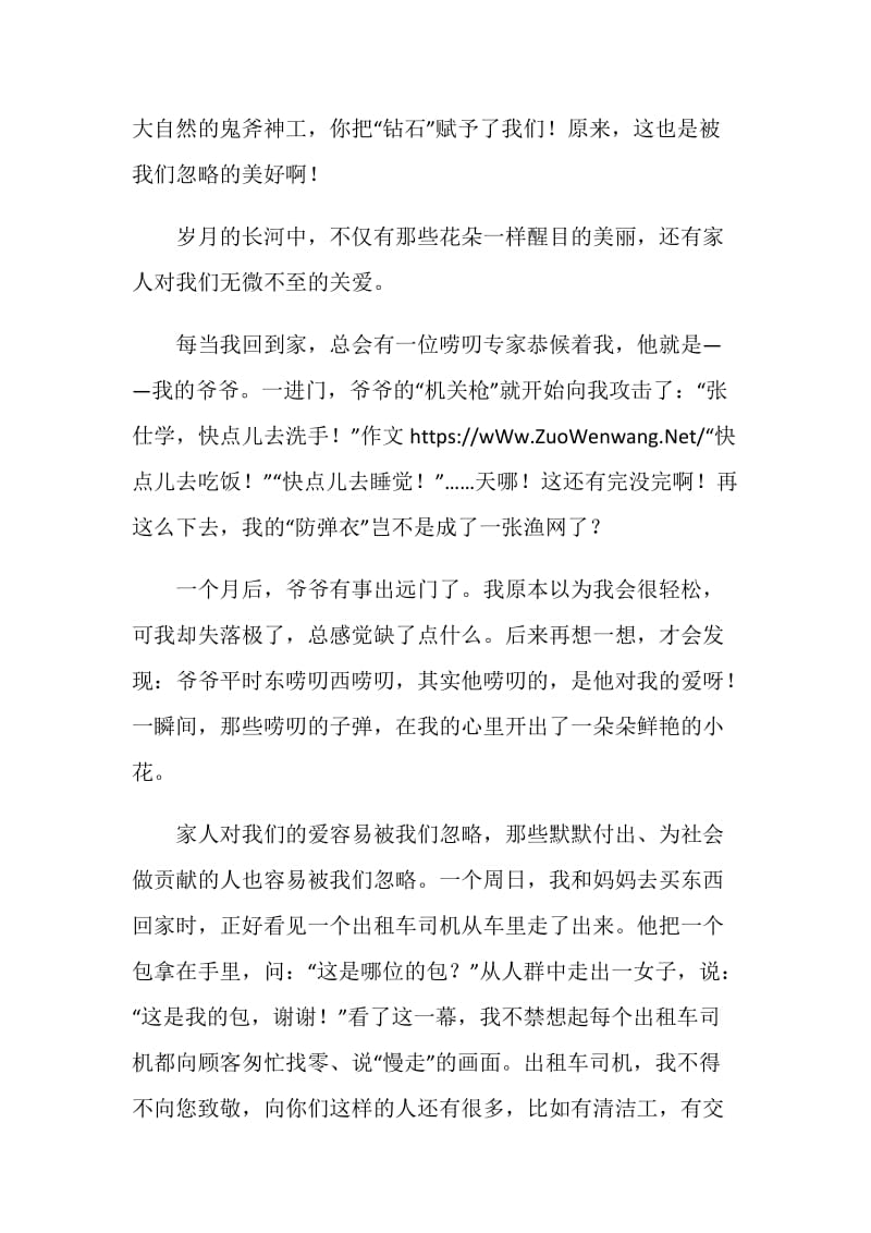 被忽略的美好作文800字.doc_第2页