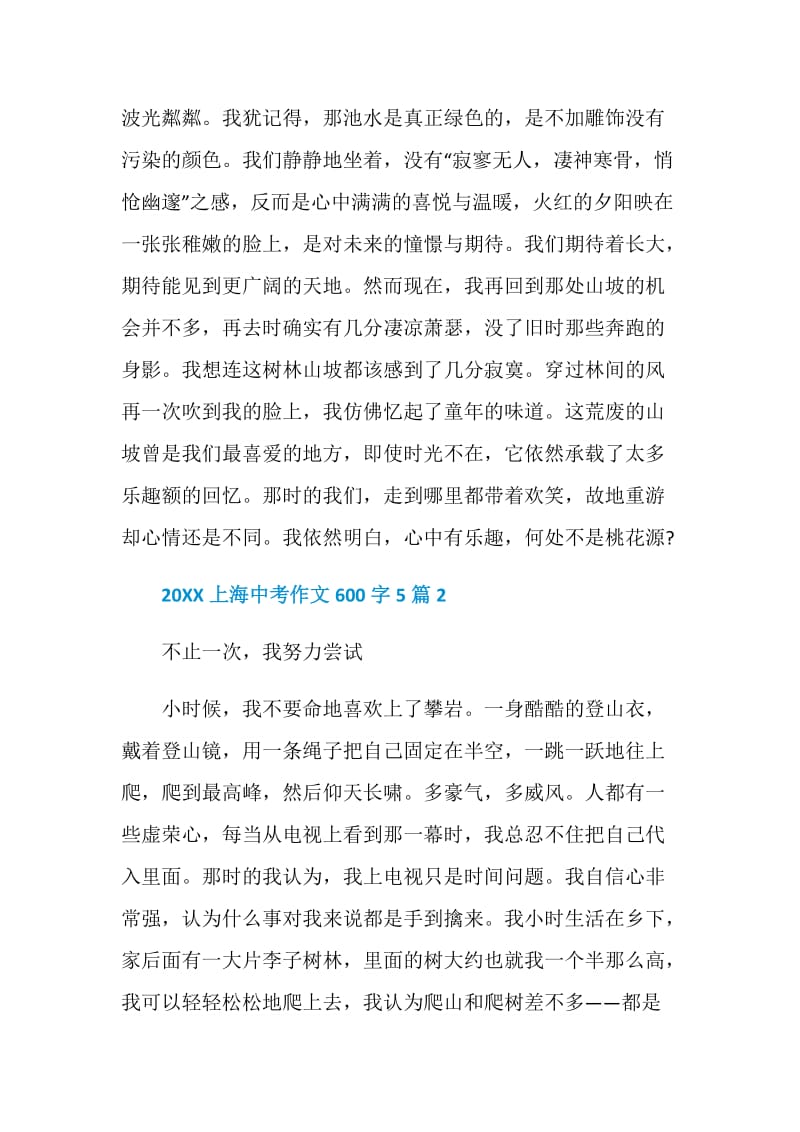 20XX上海中考作文600字5篇.doc_第2页