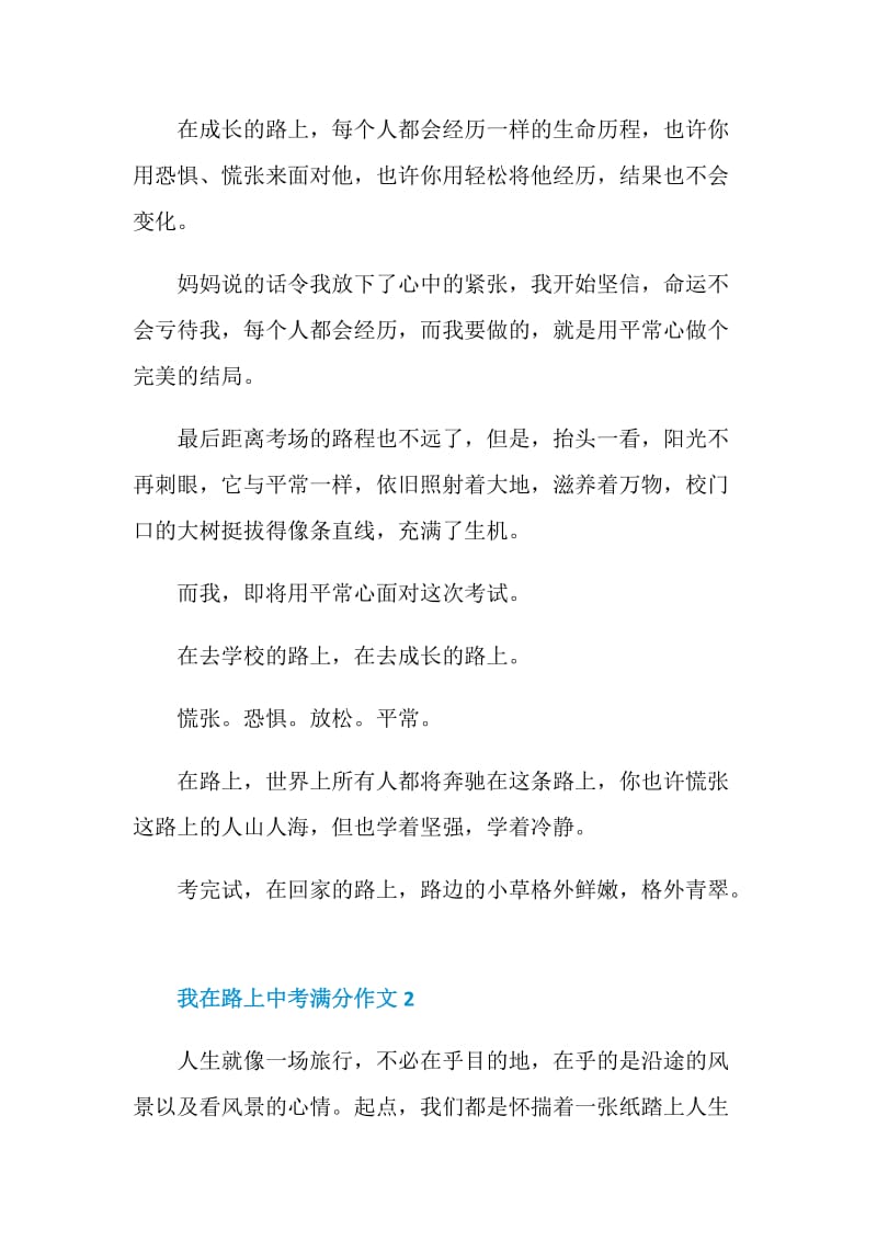 我在路上中考满分作文.doc_第2页