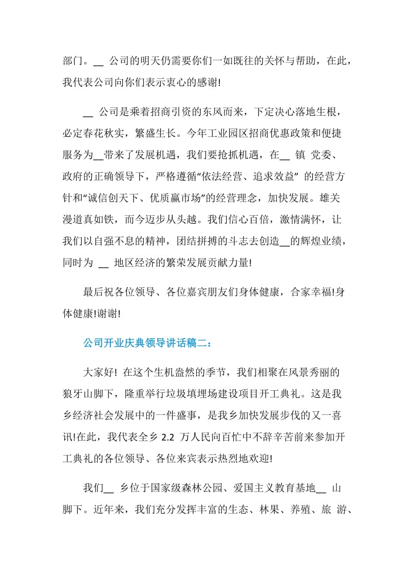 公司开业庆典领导讲话稿范文.doc_第2页