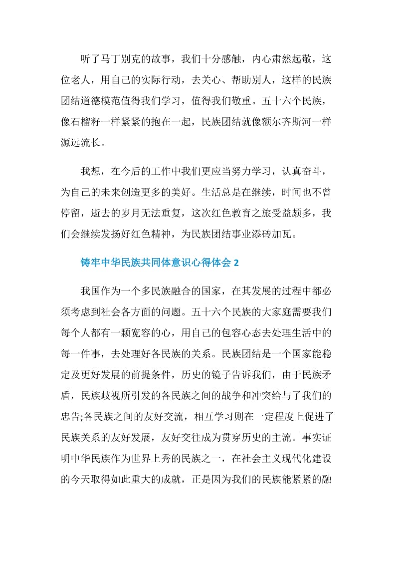 铸牢中华民族共同体意识心得体会2021.doc_第2页