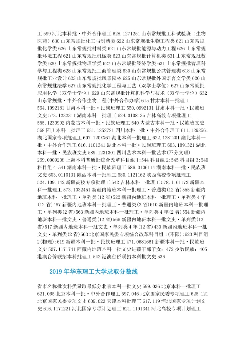 2021华东理工大学全国各省份录取分数线.doc_第3页