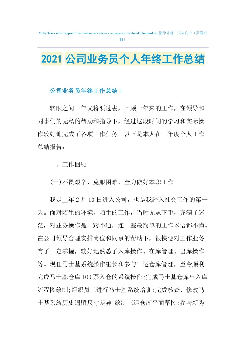 2021公司业务员个人年终工作总结.doc_第1页