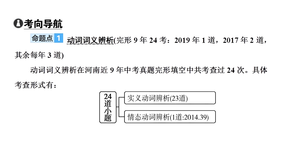 河南中考英语语法专项复习课件：第8讲动词及动词短语.ppt_第2页