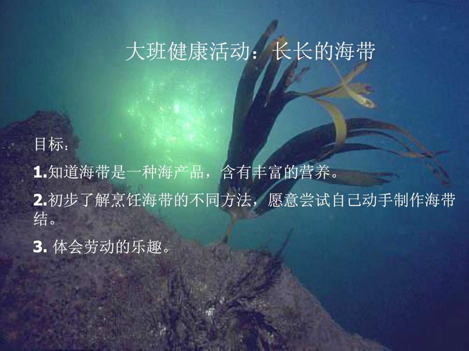 大班健康活动《长长的海带》课件.ppt_第1页