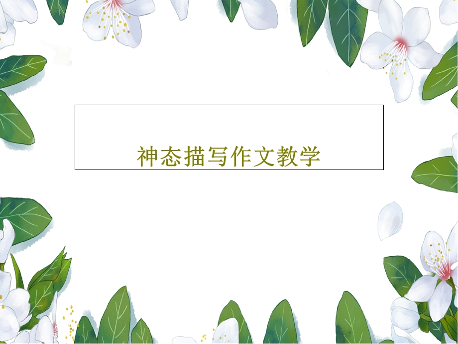 神态描写作文教学课件.ppt_第1页