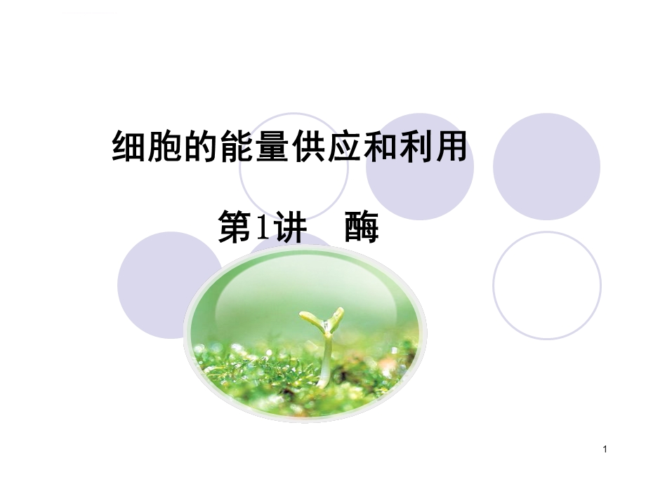 细胞的能量供应和利用一轮复习(课堂ppt)课件.ppt_第1页