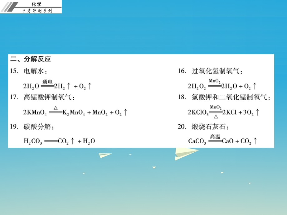 中考化学总复习 九年级化学方程式总汇ppt课件.ppt_第3页
