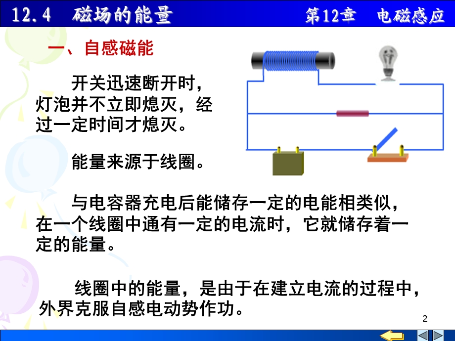 大学物理 电磁感应12.5磁场的能量 磁场能量密度ppt课件.ppt_第2页