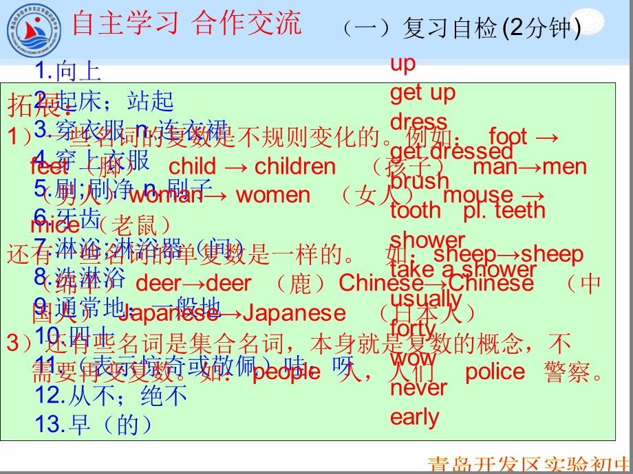 新目标英语七年级下Unit2复习 ppt课件.ppt_第2页