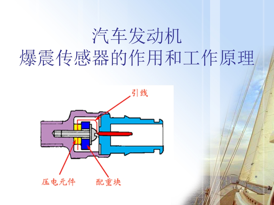 爆震传感器的作用及工作原理ppt课件.ppt_第1页