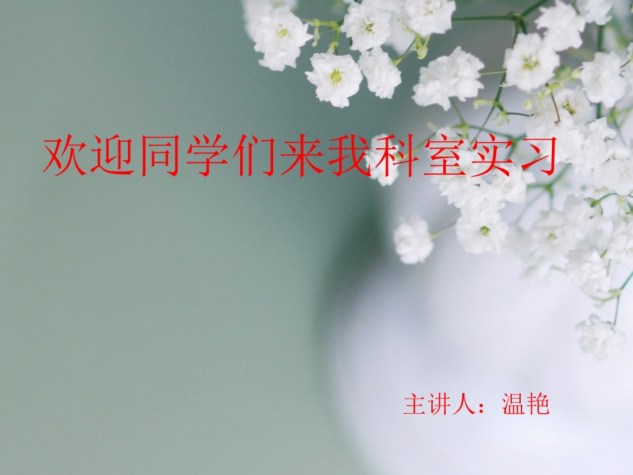 欢迎新同学 实习护士课件.ppt_第1页