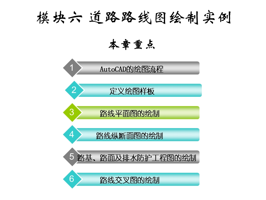 道路CAD(第6模块道路路线图绘制实例)课件.ppt_第2页