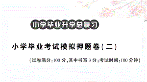 【名师课件】小升初毕业考试语文模拟押题卷(三).pptx