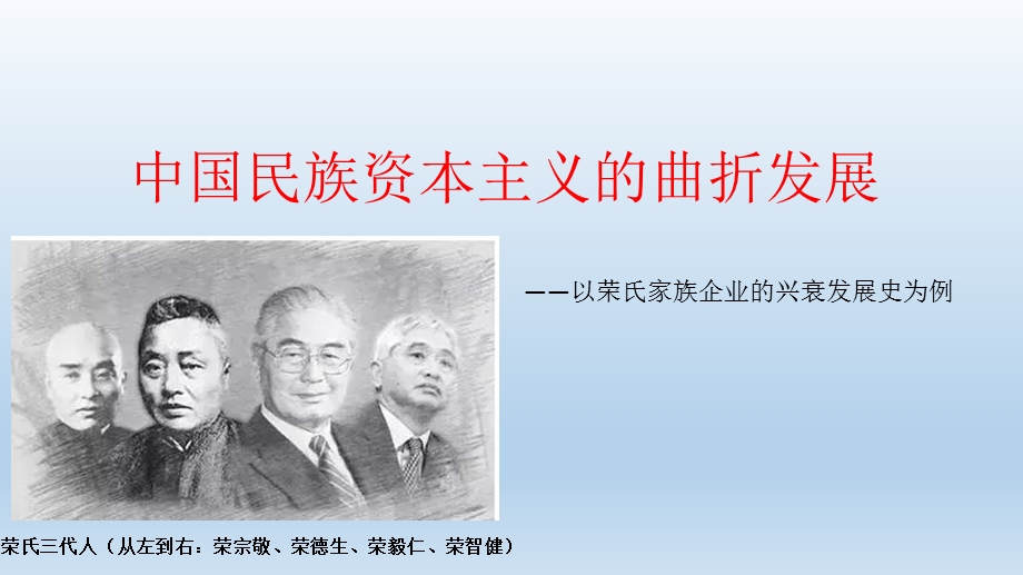 人教版必修2历史：第10课中国民族资本主义的曲折发展课件.pptx_第1页