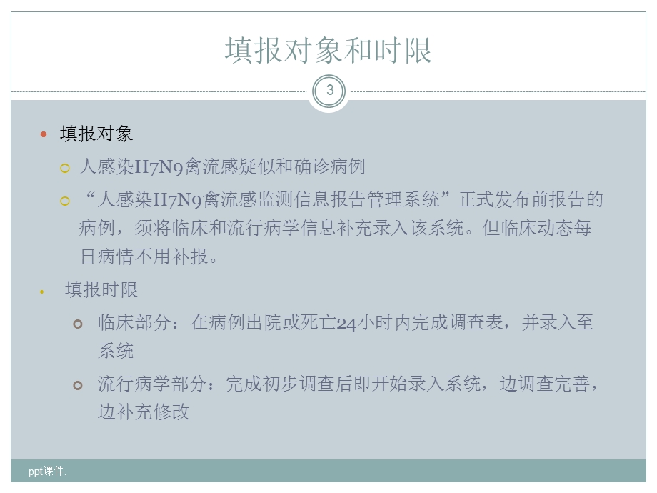 人感染H7N9禽流感病例调查表填报说明课件.pptx_第3页