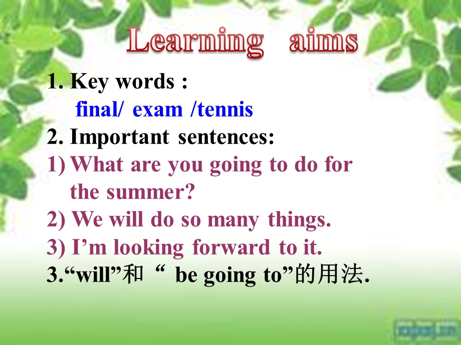 冀教版英语七年级下册Lesson43HaveaGoodSummer!课件.ppt_第3页