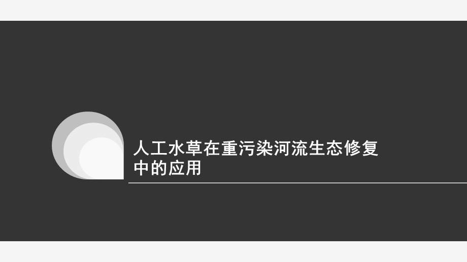 人工水草在重污染河流生态修复中的应用ppt课件.pptx_第1页