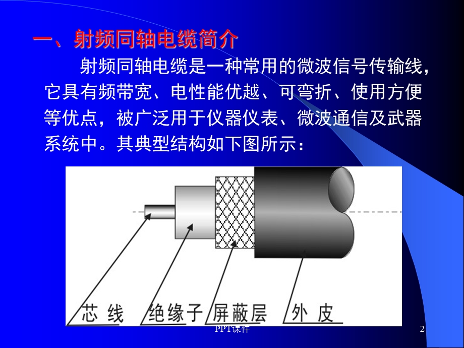 射频同轴电缆结构及主要技术性能课件.ppt_第2页