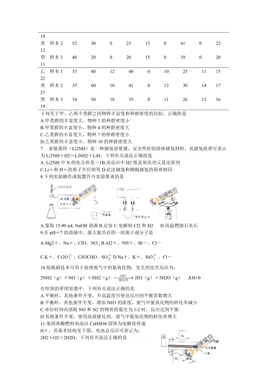 普通高等学校招生全国统一考试(安微卷).doc_第2页