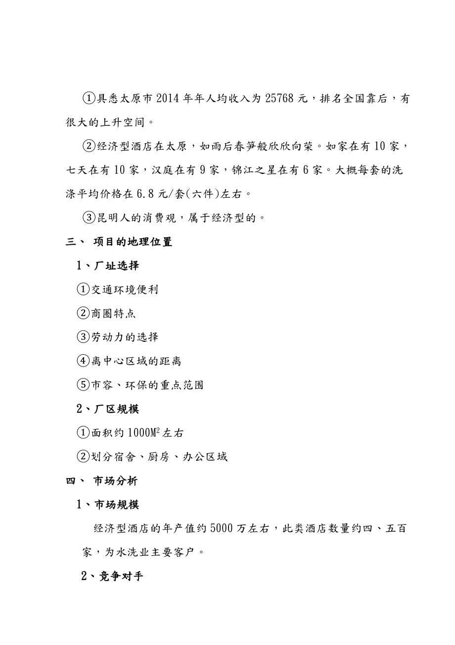 水洗公司项目可行性计划书.doc_第2页