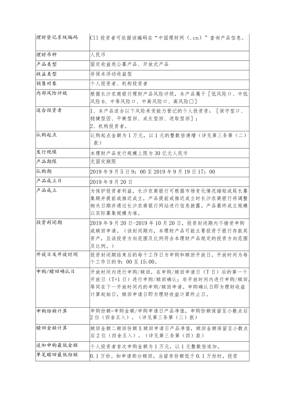 长沙农村商业银行股份有限公司“福祥金种子天天盈”净值型人民币理财第1期产品说明书.docx_第2页