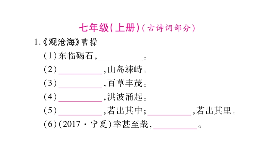 新人教版中考语文总复习 课内 古诗文名句默写课件.pptx_第3页