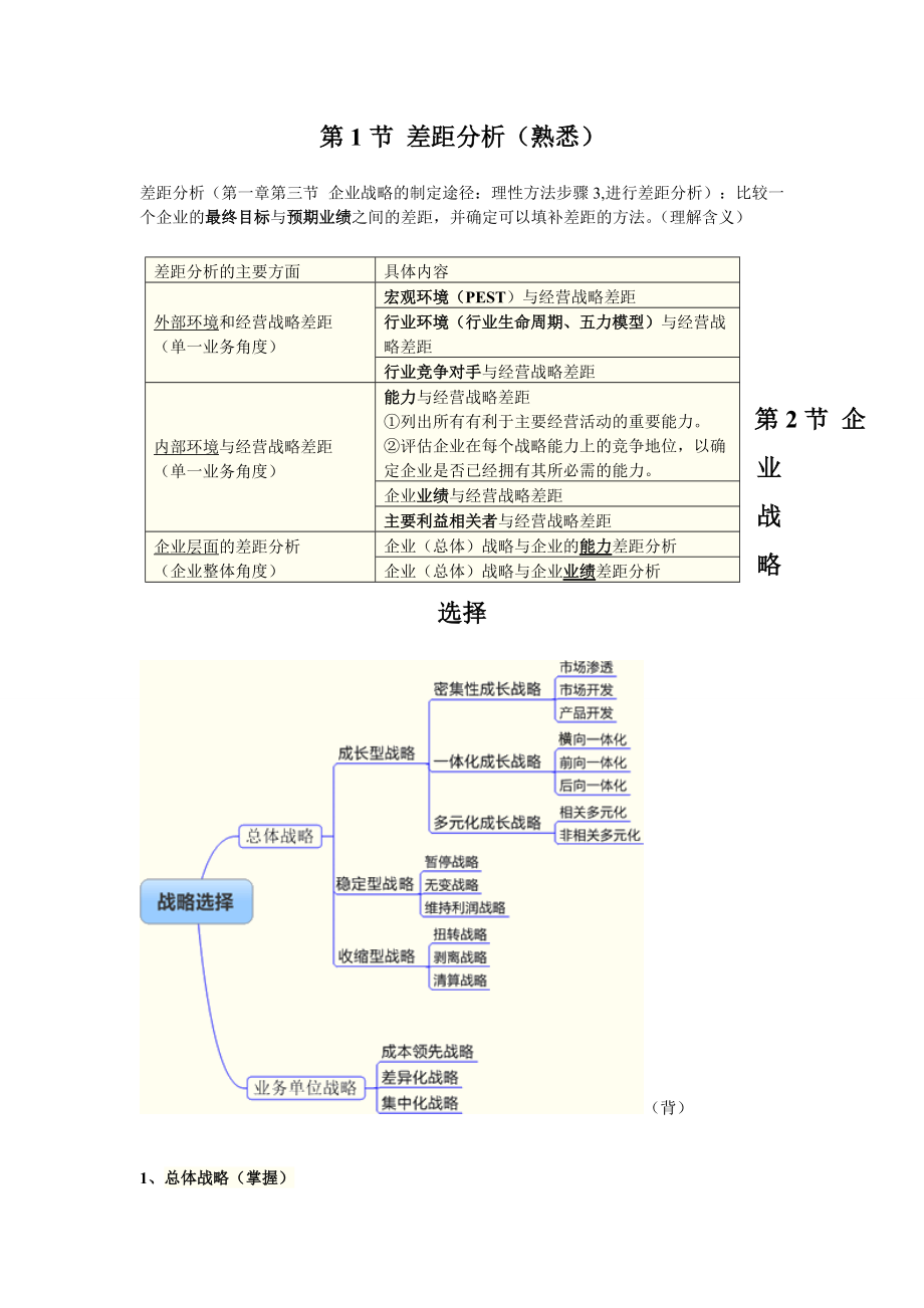 注册会计师公司战略与风险管理第四章归纳总结.docx_第2页