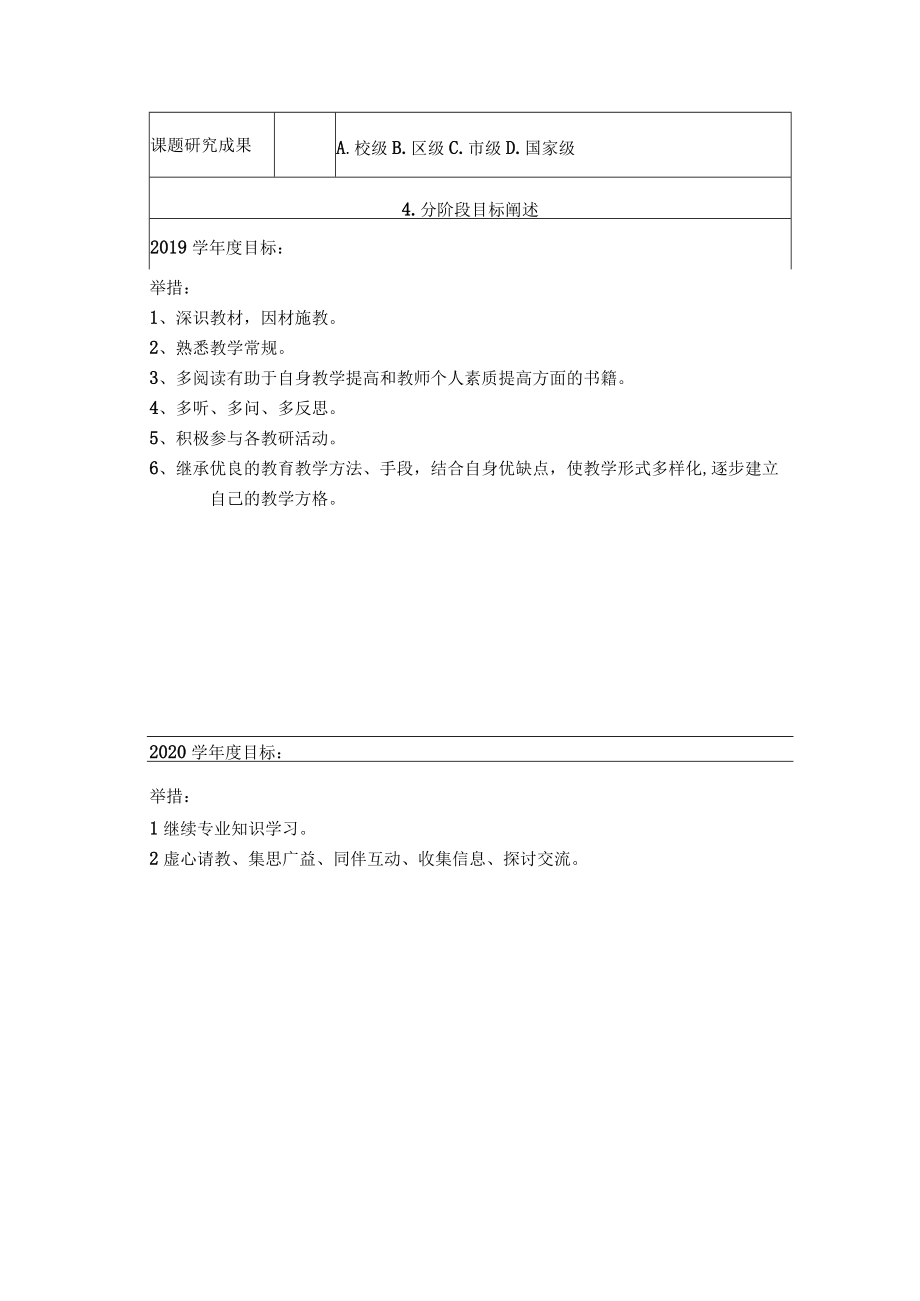 闲林和睦小学青年教师个人专业发展三年规划表.docx_第2页