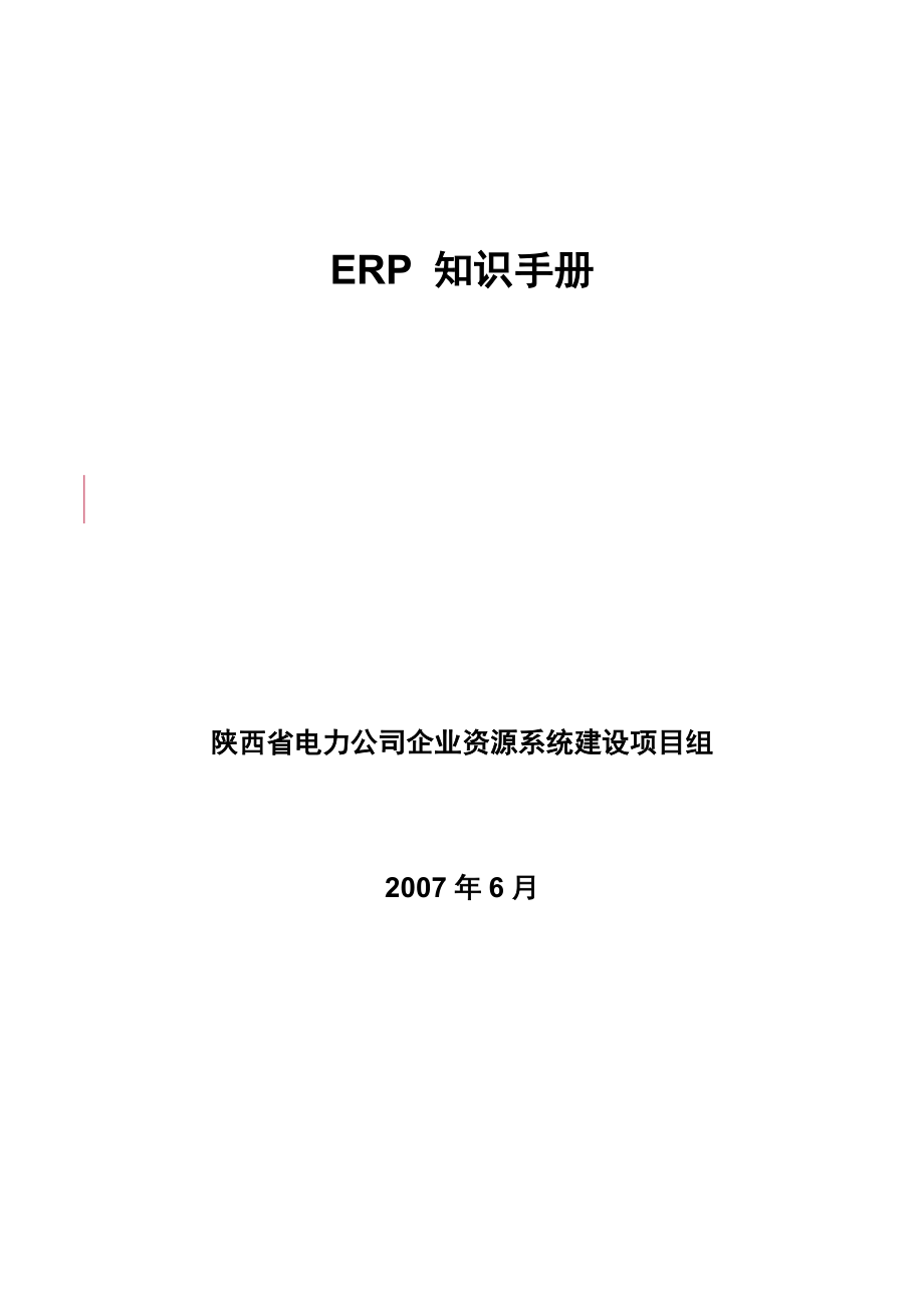 ERP企业资源系统建设项目知识手册.docx_第1页