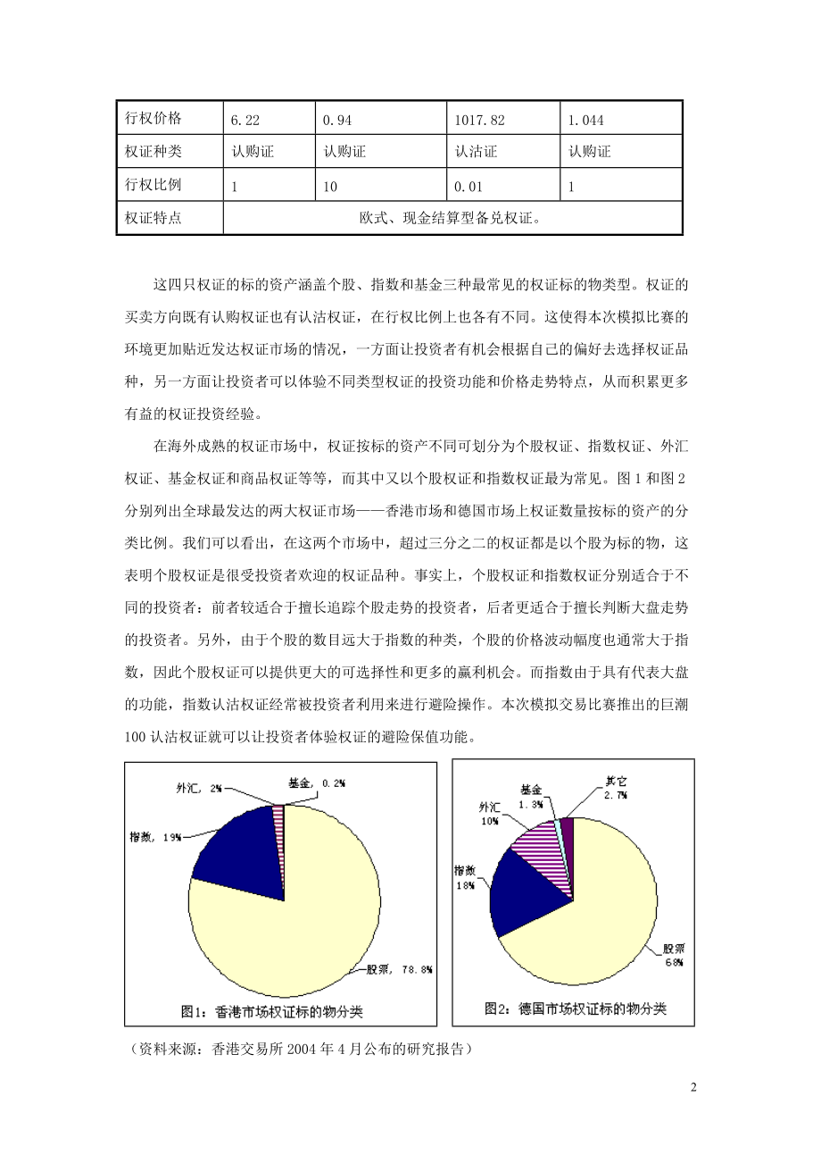 第二部分期权定价理论及四只模拟权证的理论价值分析.docx_第2页