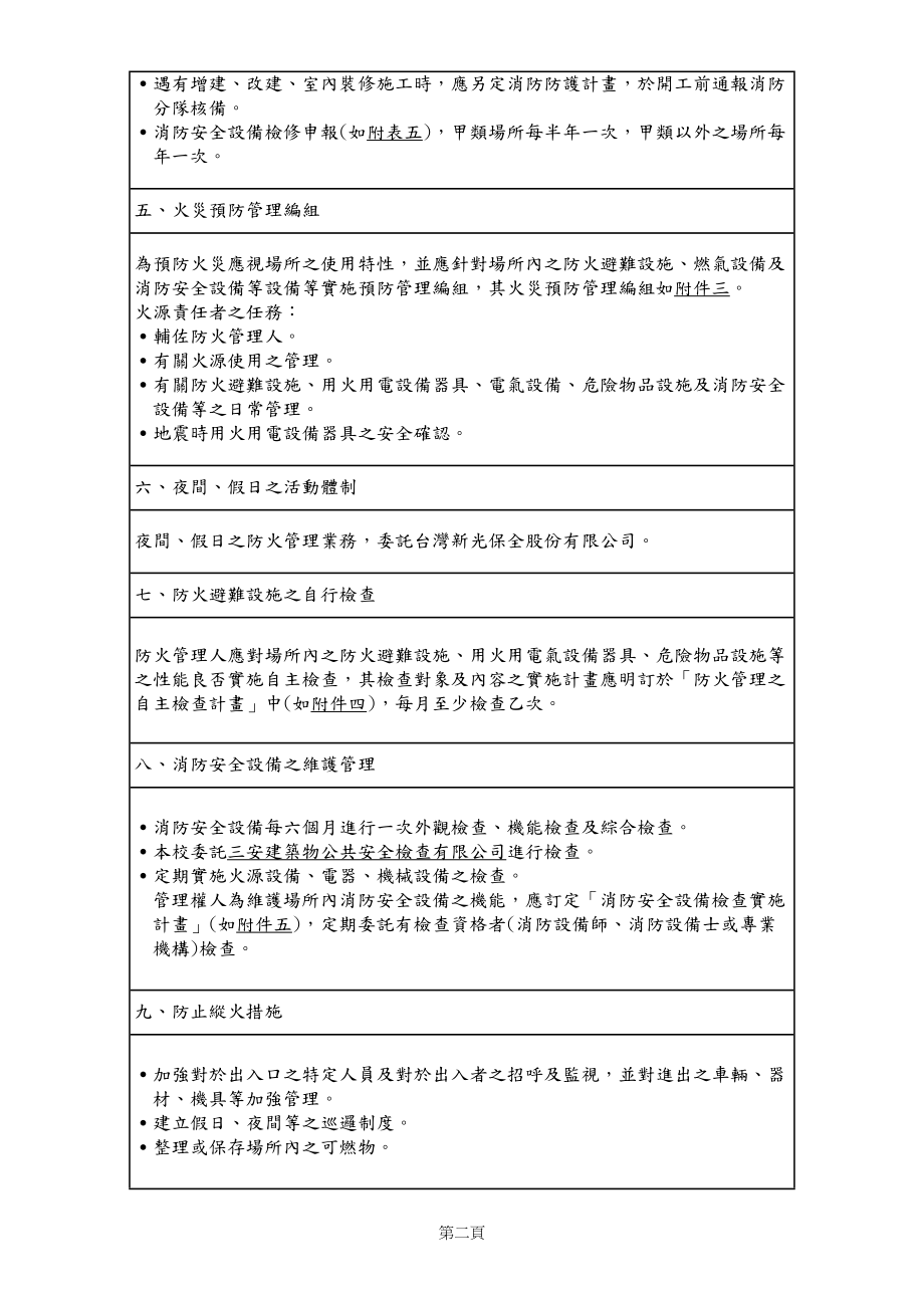 台北市南港区南港国民小学消防防护计画.docx_第2页