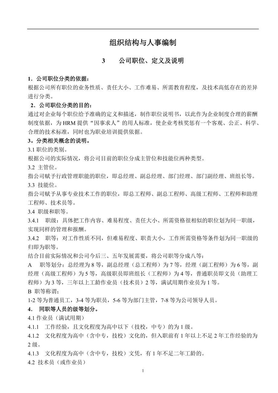 某公司组织结构与人事编制.docx_第1页