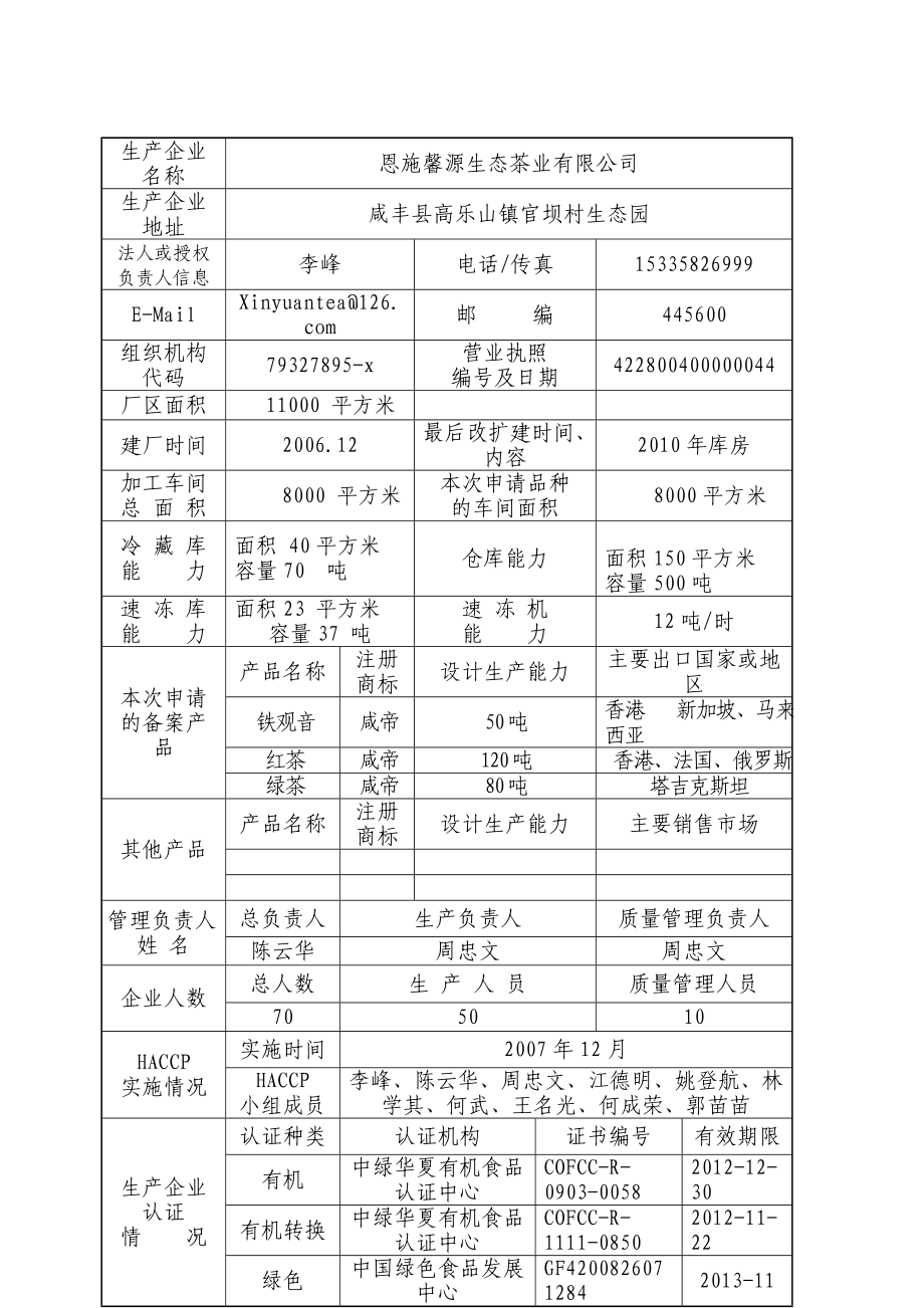 qxx-14(1210)出口食品生产企业备案申请书.docx_第3页