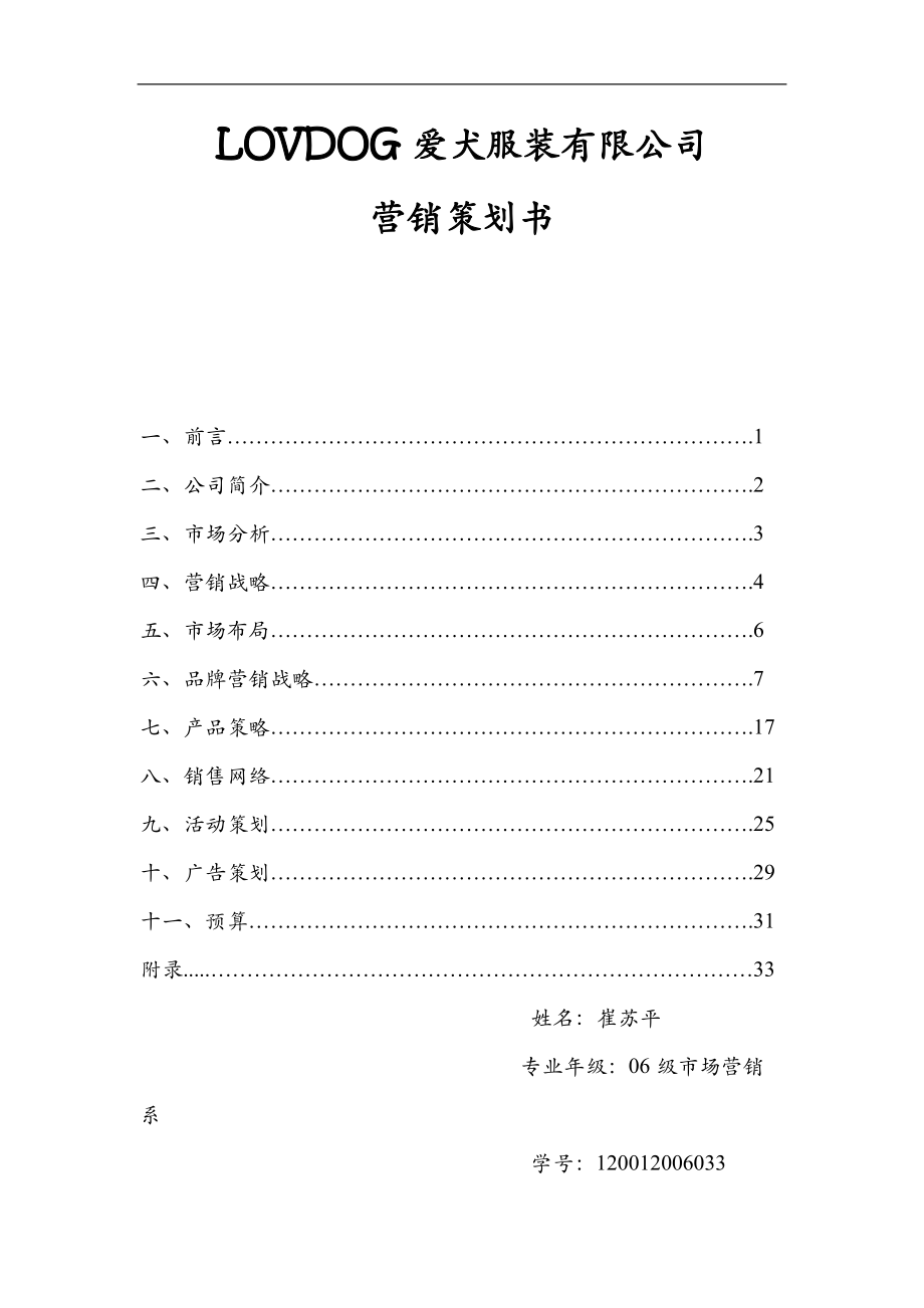 某服装公司品牌营销战略.docx_第1页