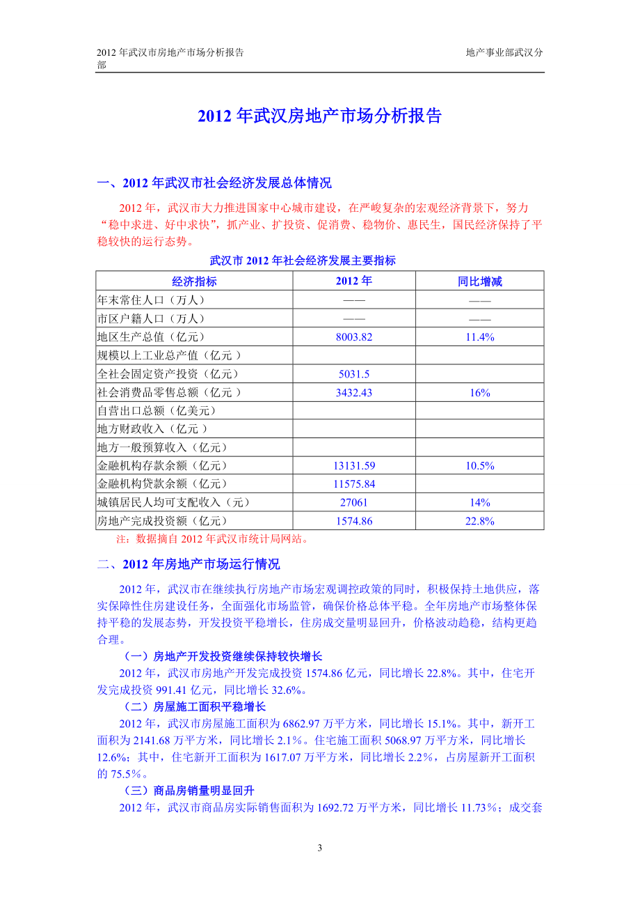 XXXX年武汉市房地产市场分析报告.docx_第3页