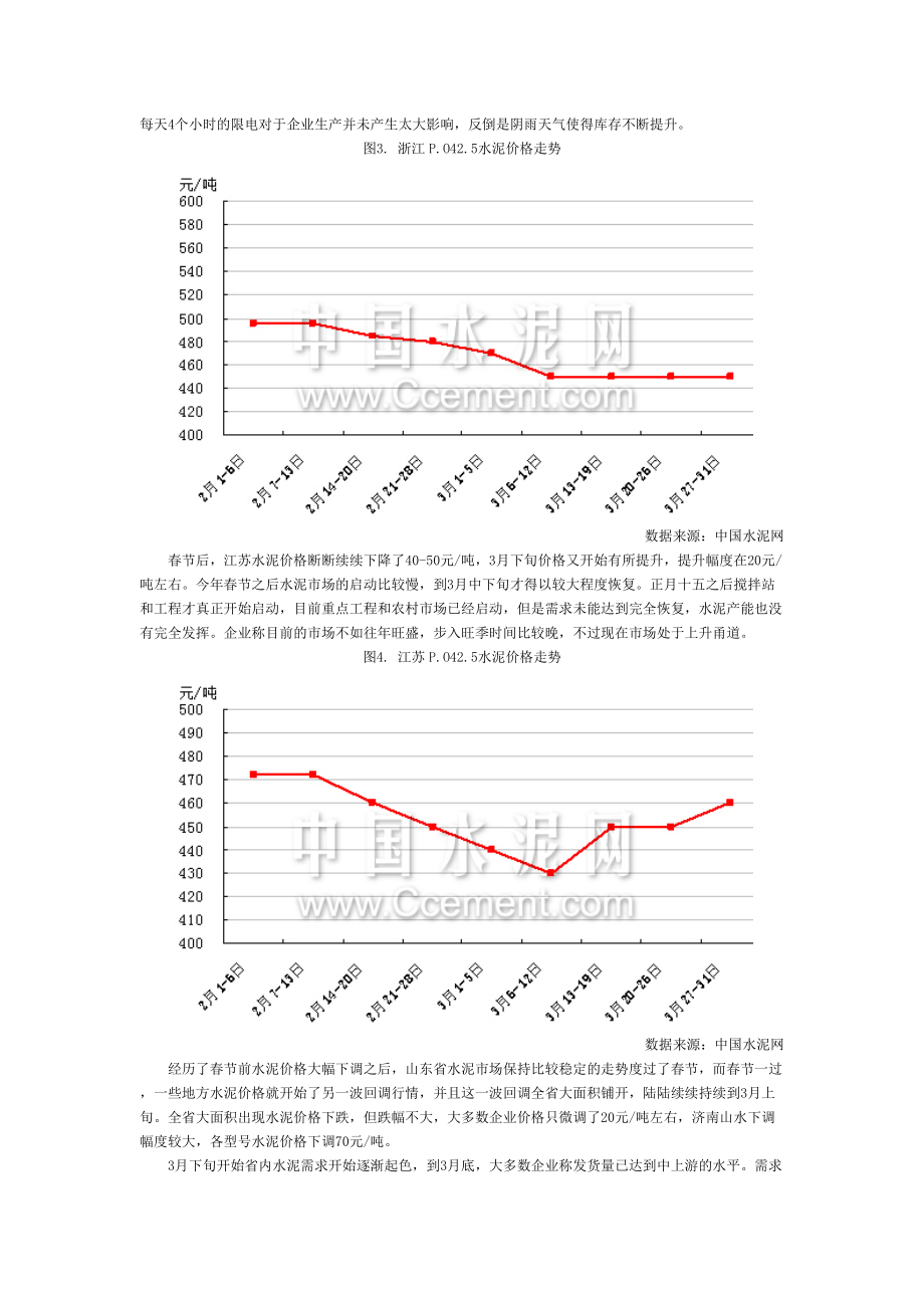 XXXX年2-3月华东水泥市场分析.docx_第3页