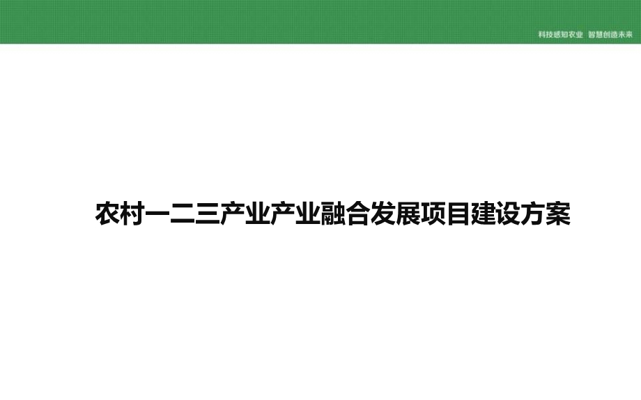 农村一二三产业产业融合发展项目建设方案课件.pptx_第1页