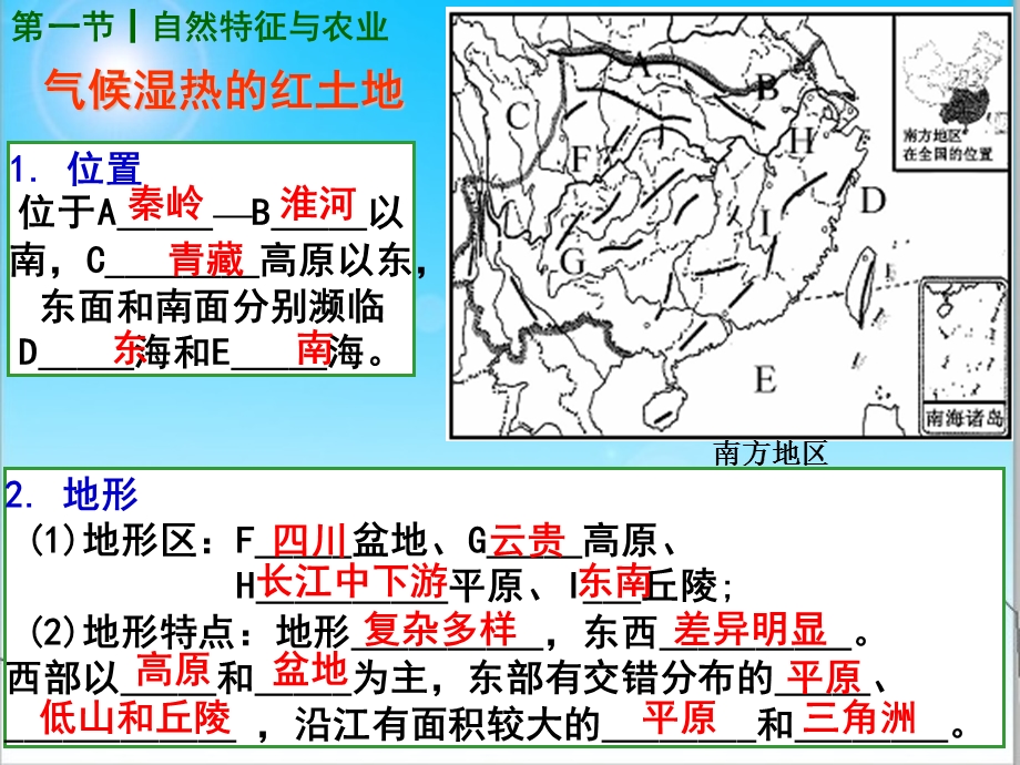 人教版八年级地理下册第七章南方地区复习ppt课件.ppt_第2页