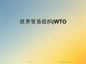 世界贸易组织(WTO)课件.ppt