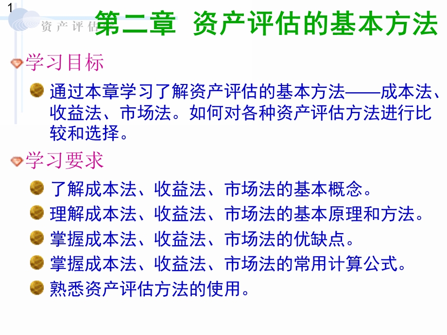 资产评估的基本方法——成本法课件.ppt_第1页