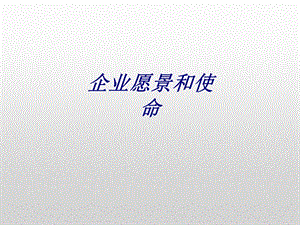 企业愿景和使命专题培训ppt课件.ppt