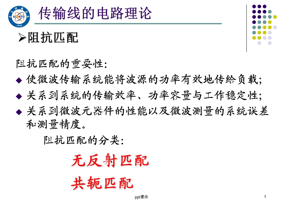 微波技术基础7 阻抗匹配课件.ppt_第1页