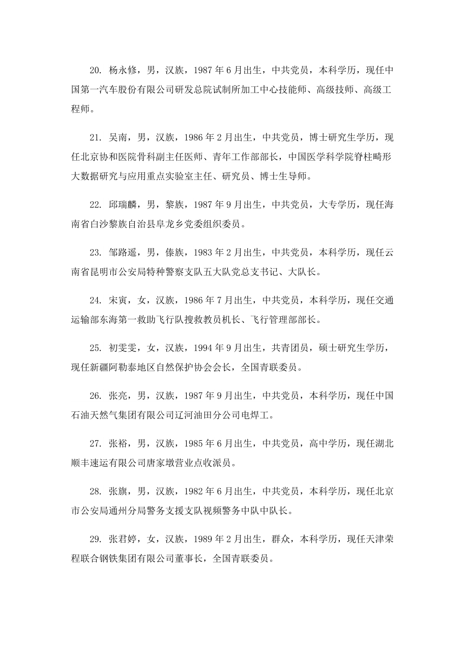 第26届中国青年五四奖章入围个人名单.doc_第3页